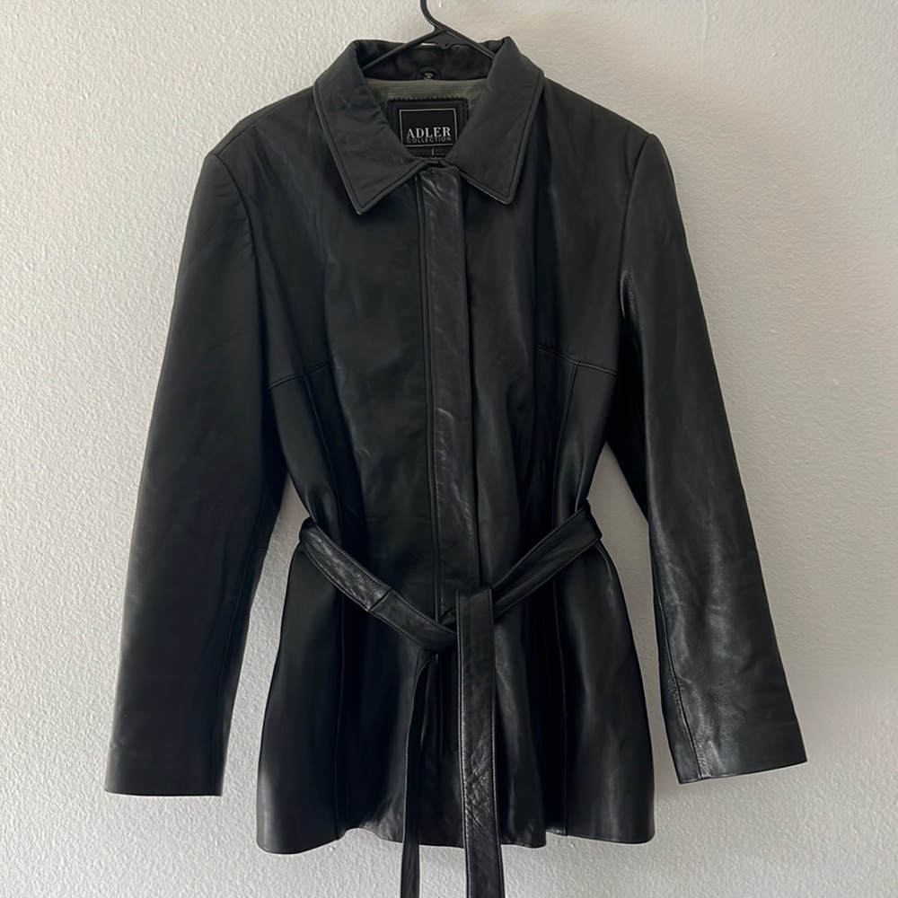 Vintage black leather jacket